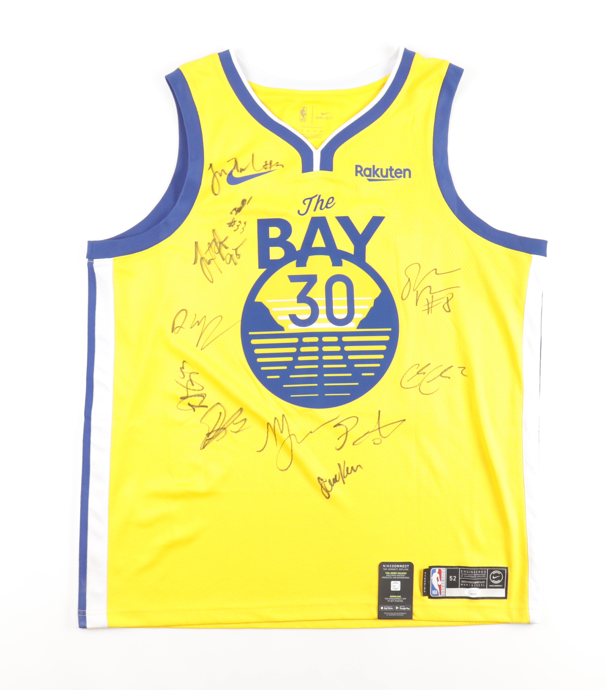 2021-22 Warriors Jersey Team-Signed by (11) with Steve Kerr, Jordan Poole, James Wiseman, Draymond Green, Andrew Wiggins (JSA) at PristineAuction.com 2021-22 Warriors Jersey Team-Signed by (11) with Steve Kerr, Jordan Poole, James Wiseman, Draymond Green, Andrew Wiggins (JSA) at PristineAuction.com