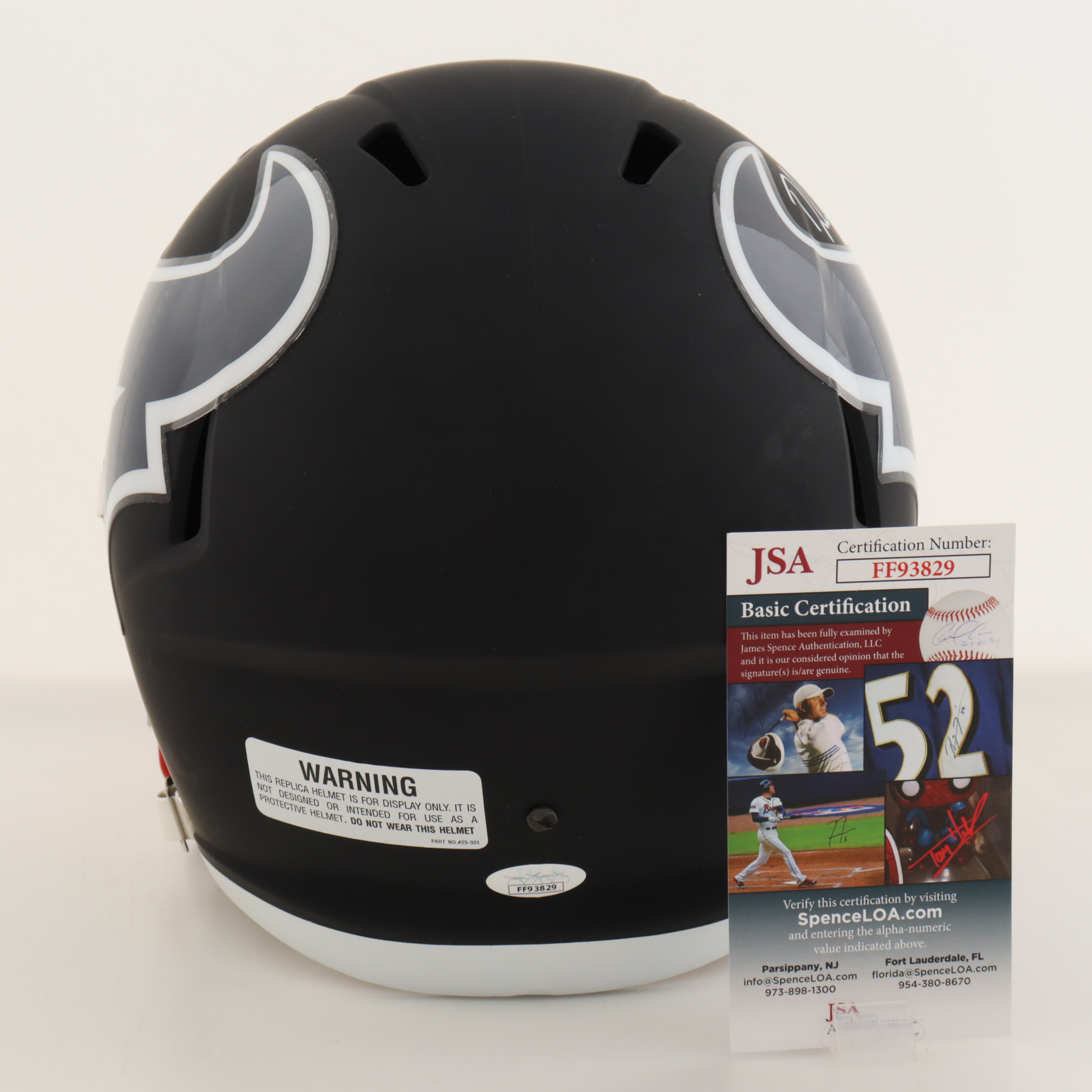 Deshaun Watson Signed Texans Full-Size Matt Black Speed Helmet (JSA) at PristineAuction.com Deshaun Watson Signed Texans Full-Size Matt Black Speed Helmet (JSA) at PristineAuction.com
