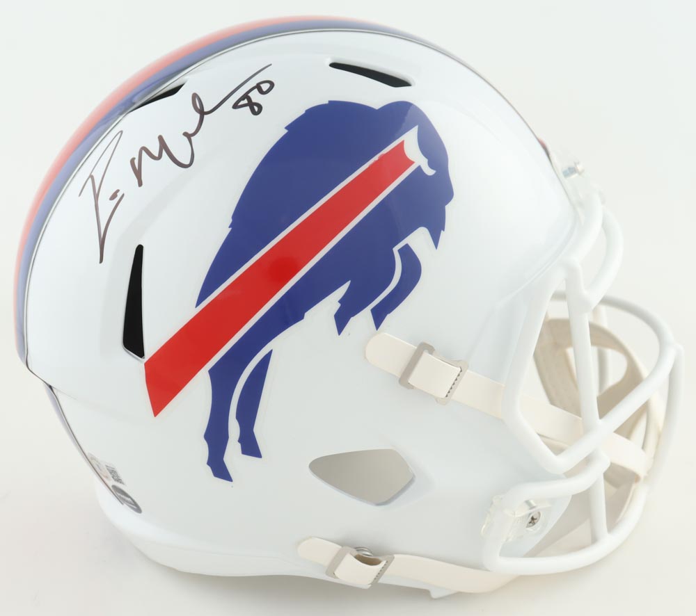 Eric Moulds Signed Bills Full-Size Speed Helmet (Beckett & Prova) at PristineAuction.com Eric Moulds Signed Bills Full-Size Speed Helmet (Beckett & Prova) at PristineAuction.com