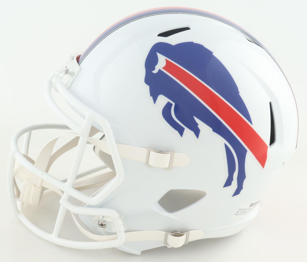 Eric Moulds Signed Bills Full-Size Speed Helmet (Beckett & Prova) at PristineAuction.com Eric Moulds Signed Bills Full-Size Speed Helmet (Beckett & Prova) at PristineAuction.com
