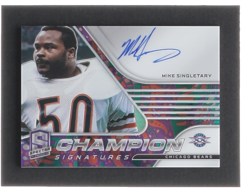 Mike Singletary 2021 Panini Spectra Champion Signatures Psychedelic #15 #3/3 at PristineAuction.com Mike Singletary 2021 Panini Spectra Champion Signatures Psychedelic #15 #3/3 at PristineAuction.com