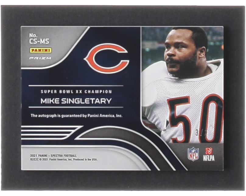 Mike Singletary 2021 Panini Spectra Champion Signatures Psychedelic #15 #3/3 at PristineAuction.com Mike Singletary 2021 Panini Spectra Champion Signatures Psychedelic #15 #3/3 at PristineAuction.com