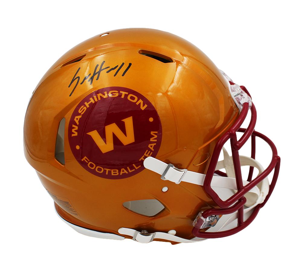 Sam Howell Signed Commanders Full-Size Authentic On-Field Flash Alternate Speed Helmet (Radtke) at PristineAuction.com Sam Howell Signed Commanders Full-Size Authentic On-Field Flash Alternate Speed Helmet (Radtke) at PristineAuction.com