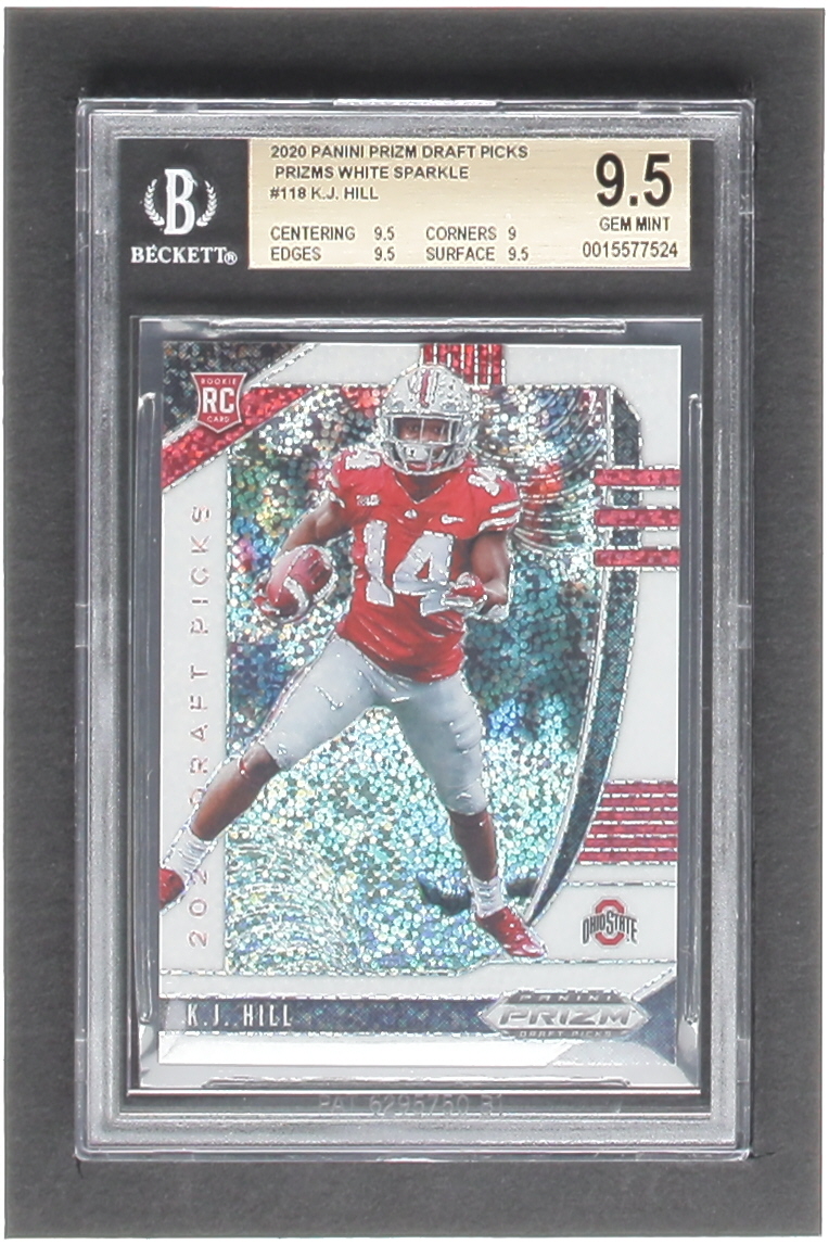 K.J. Hill 2020 Panini Prizm Draft Picks Prizms White Sparkle #118 RC (BGS 9.5) at PristineAuction.com K.J. Hill 2020 Panini Prizm Draft Picks Prizms White Sparkle #118 RC (BGS 9.5) at PristineAuction.com
