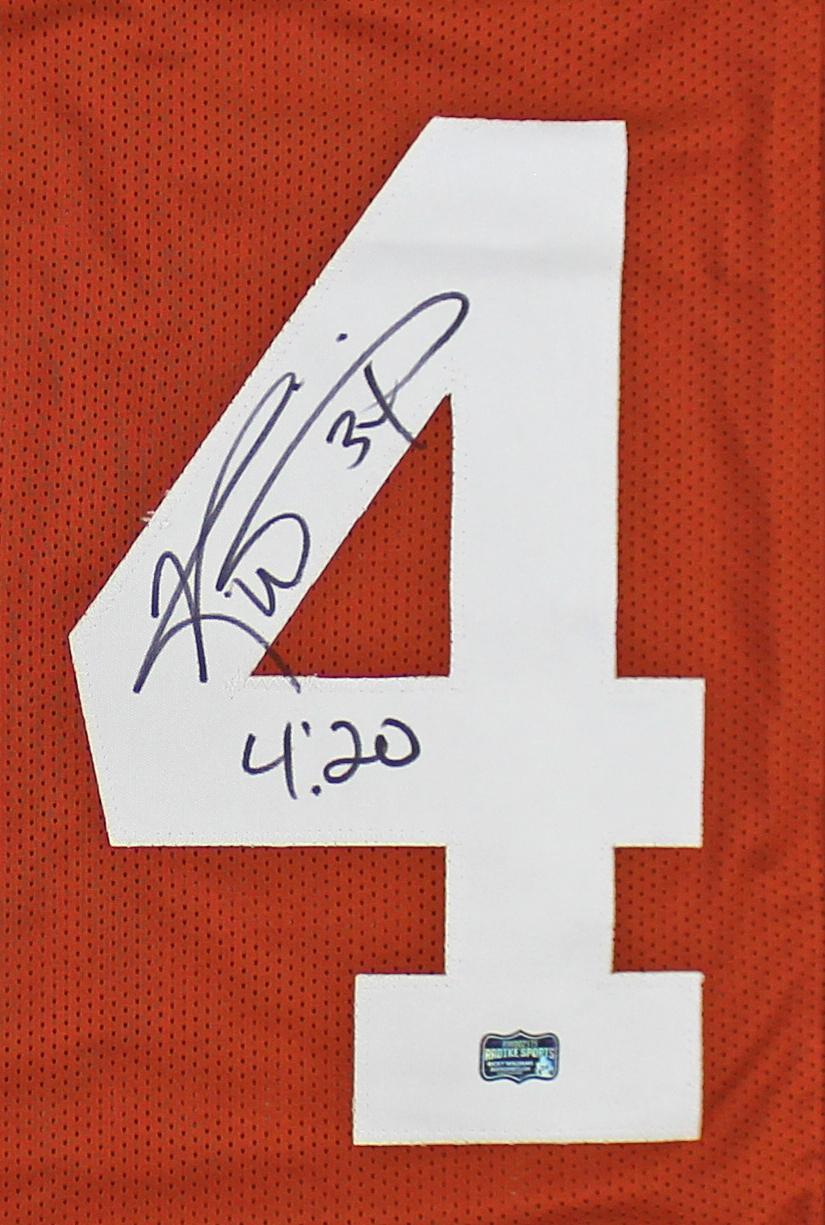 Ricky Williams Signed Jersey Inscribed "4:20" (Radtke) at PristineAuction.com Ricky Williams Signed Jersey Inscribed "4:20" (Radtke) at PristineAuction.com
