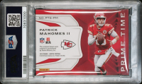 Patrick Mahomes II 2018 Limited Prime Time Swatches Ruby Spotlight #6 (PSA 7) at PristineAuction.com