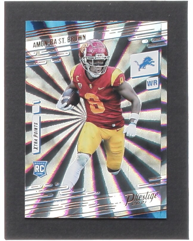 Amon-Ra St. Brown 2021 Prestige Xtra Points Sunburst #234 RC at PristineAuction.com Amon-Ra St. Brown 2021 Prestige Xtra Points Sunburst #234 RC at PristineAuction.com