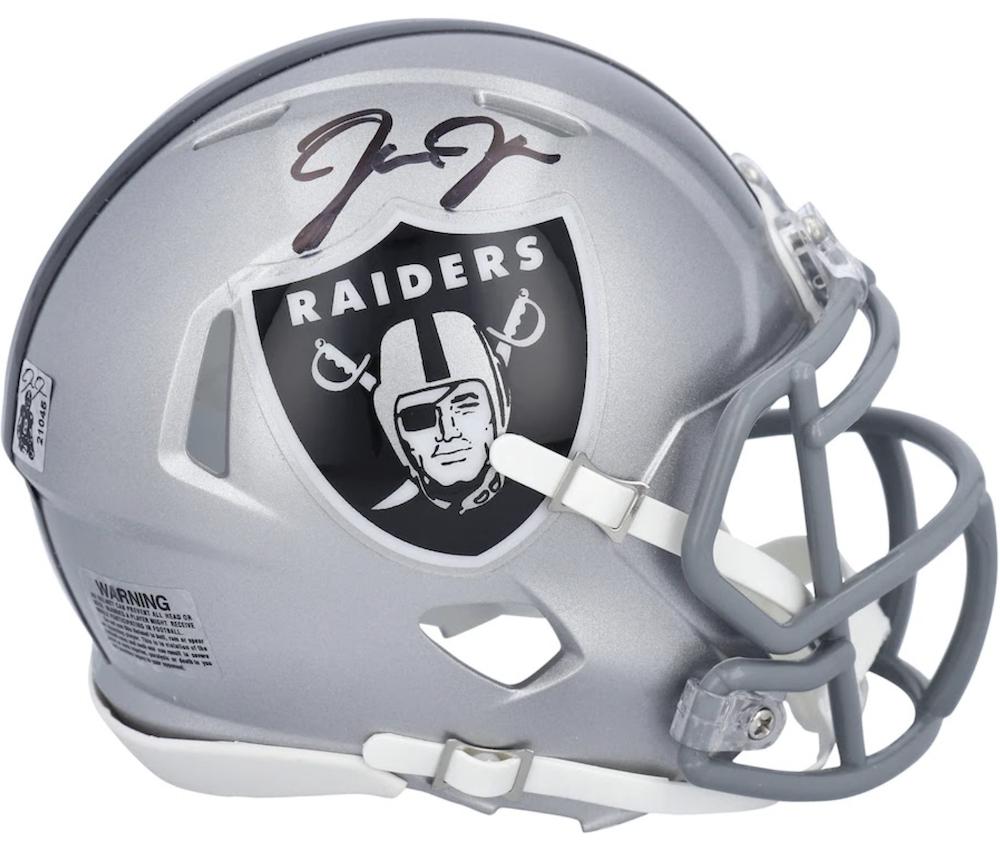 Josh Jacobs Signed Raiders Flash Mini Speed Helmet (Fanatics) at PristineAuction.com Josh Jacobs Signed Raiders Flash Mini Speed Helmet (Fanatics) at PristineAuction.com