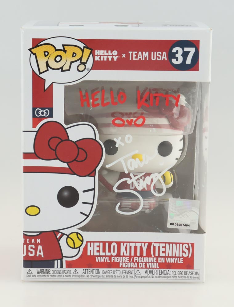 Tara Strong Signed "Hello Kitty x Team USA" #37 Hello Kitty (Tennis) Funko Pop! Vinyl Figure Inscribed "Hello Kitty XO" (JSA) at PristineAuction.com Tara Strong Signed "Hello Kitty x Team USA" #37 Hello Kitty (Tennis) Funko Pop! Vinyl Figure Inscribed "Hello Kitty XO" (JSA) at PristineAuction.com