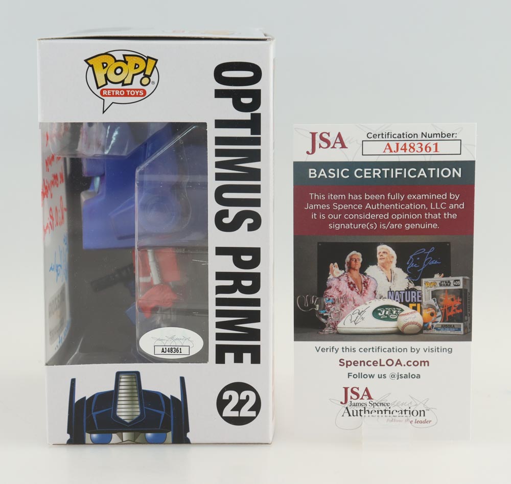 Neil Kaplan Signed "Transformers" #22 Optimus Prime Funko Pop! Vinyl Figure Inscribed "Evil is a Fire That Must Be Extinguished -R.I.O. Prime" & "The Voice of..." (JSA) at PristineAuction.com Neil Kaplan Signed "Transformers" #22 Optimus Prime Funko Pop! Vinyl Figure Inscribed "Evil is a Fire That Must Be Extinguished -R.I.O. Prime" & "The Voice of..." (JSA) at PristineAuction.com