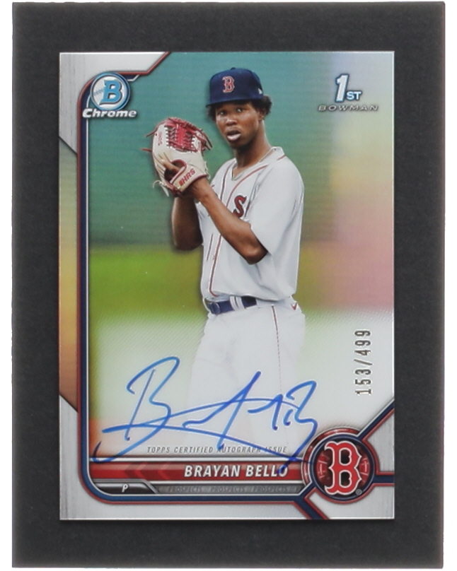 Brayan Bello 2022 Bowman Chrome Prospect Autographs Refractors #CPABB #153/499 RC at PristineAuction.com Brayan Bello 2022 Bowman Chrome Prospect Autographs Refractors #CPABB #153/499 RC at PristineAuction.com