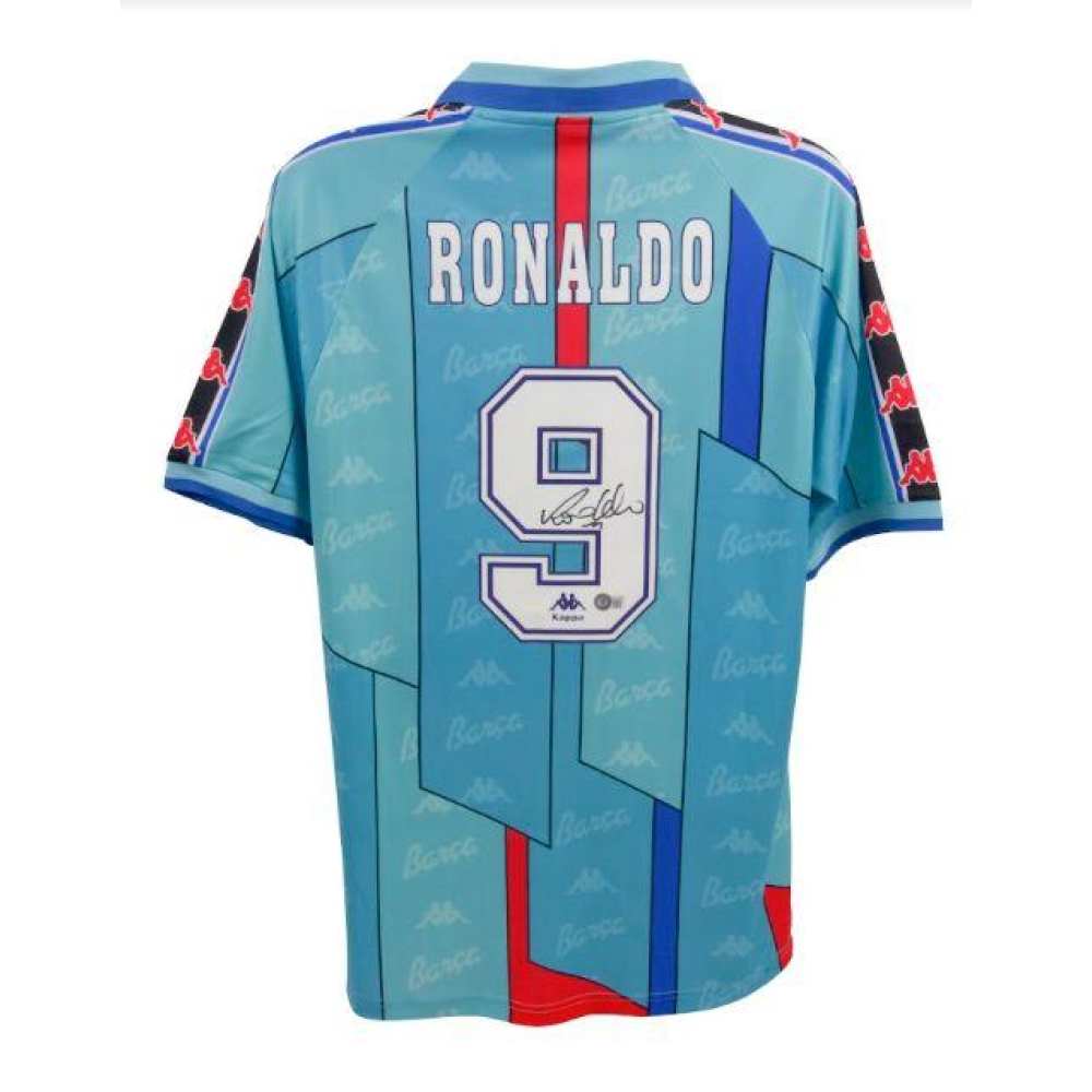 Chemise Signée Ronaldinho (Barcelone) - Authentifiée Beckett, Originale, Dédicacée
