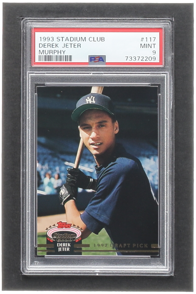 Derek Jeter 1993 Stadium Club Murphy 117 RC (PSA 9) Pristine Auction