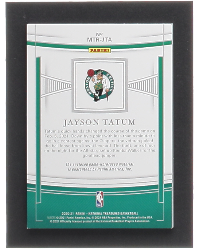 Jayson Tatum 2020-21 Panini National Treasures #12 #89/99 at PristineAuction.com Jayson Tatum 2020-21 Panini National Treasures #12 #89/99 at PristineAuction.com