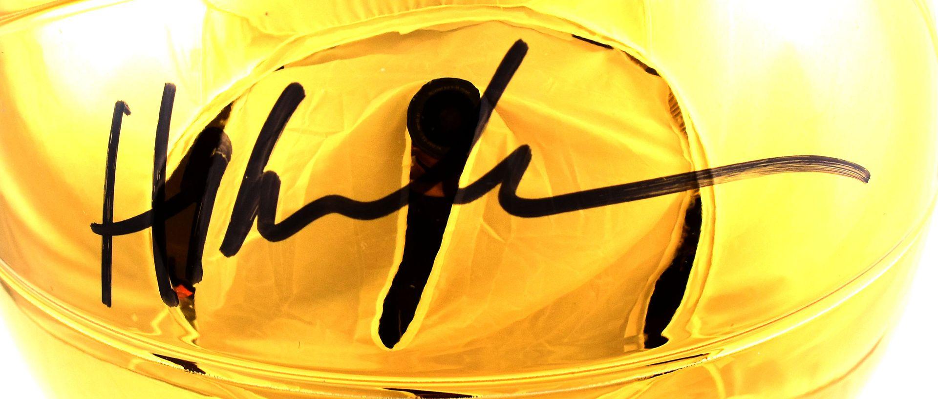 Hakeem Olajuwon & Clyde Drexler Signed Rockets 2x NBA Champions Replica Trophy (Beckett) at PristineAuction.com Hakeem Olajuwon & Clyde Drexler Signed Rockets 2x NBA Champions Replica Trophy (Beckett) at PristineAuction.com