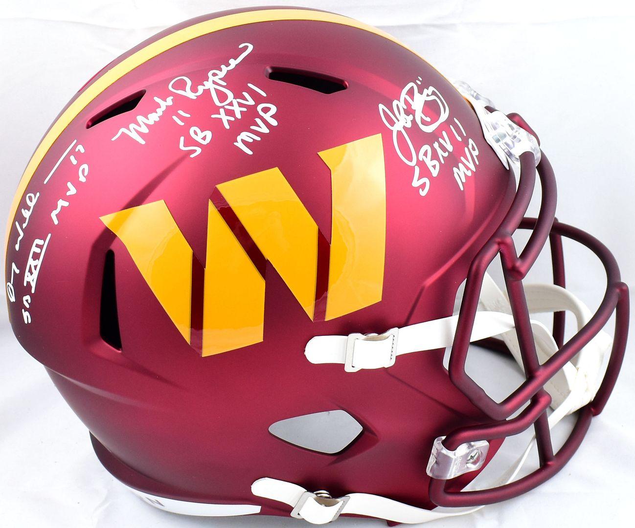 John Riggins, Doug Williams, & Mark Rypien Signed Commanders Full-Size Speed Helmet With (3) Super Bowl Inscriptions (Beckett) at PristineAuction.com John Riggins, Doug Williams, & Mark Rypien Signed Commanders Full-Size Speed Helmet With (3) Super Bowl Inscriptions (Beckett) at PristineAuction.com
