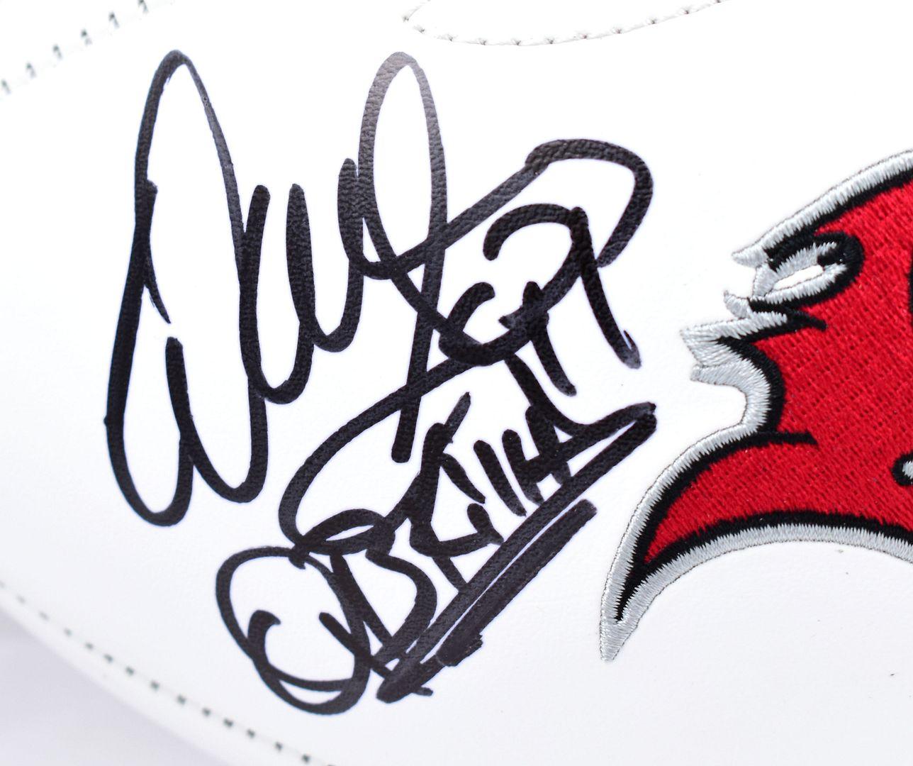 Mike Alstott & Warren Sapp Signed Buccaneers Logo Football Inscribed "A-Train" & "QB Killa" (Beckett & Prova) at PristineAuction.com Mike Alstott & Warren Sapp Signed Buccaneers Logo Football Inscribed "A-Train" & "QB Killa" (Beckett & Prova) at PristineAuction.com