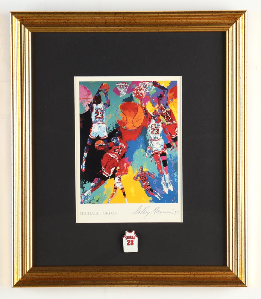 LeRoy Neiman "Michael 'Air' Jordan" Custom Framed Print Display at PristineAuction.com LeRoy Neiman "Michael 'Air' Jordan" Custom Framed Print Display at PristineAuction.com