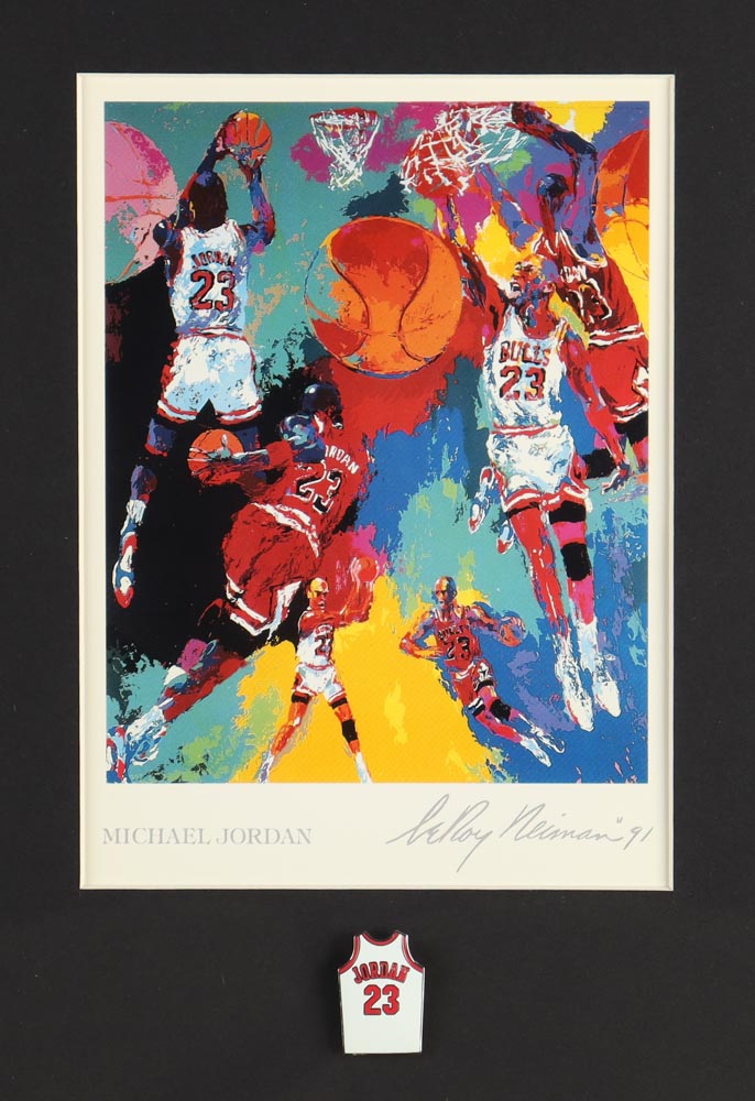 LeRoy Neiman "Michael 'Air' Jordan" Custom Framed Print Display at PristineAuction.com LeRoy Neiman "Michael 'Air' Jordan" Custom Framed Print Display at PristineAuction.com