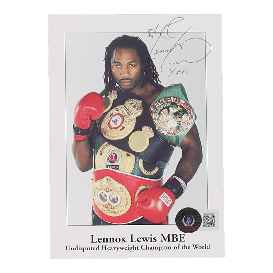 Lennox Lewis Signed 4x6 Photo Inscribed "Y2K" (Beckett) at PristineAuction.com Lennox Lewis Signed 4x6 Photo Inscribed "Y2K" (Beckett) at PristineAuction.com
