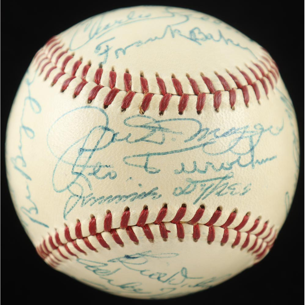 MLB Legends ONL Baseball Signed by (20) with Frank Baker, Joe DiMaggio