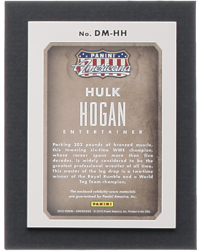 Hulk Hogan 2015 Americana Double Materials #23 #08/49 at PristineAuction.com Hulk Hogan 2015 Americana Double Materials #23 #08/49 at PristineAuction.com