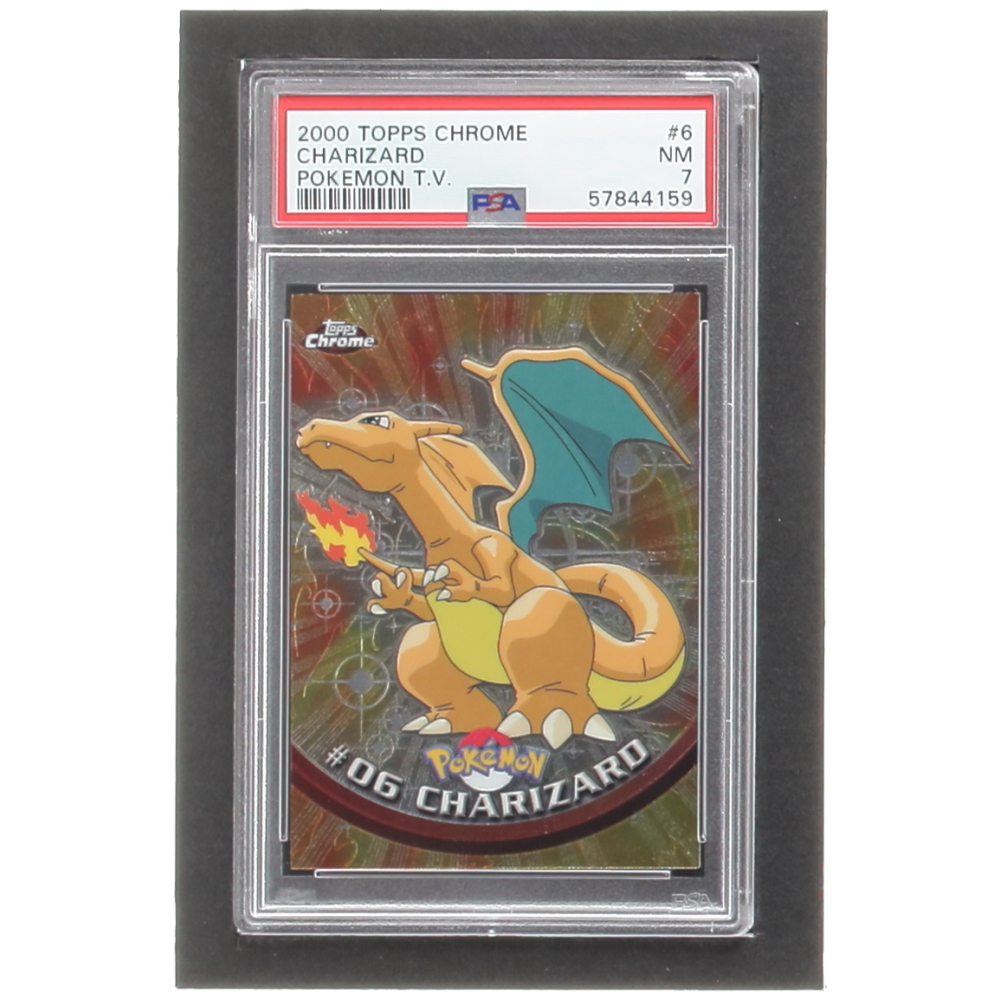 Charizard 2000 Topps Chrome Pokemon #6 Series 1 Holo Embossed