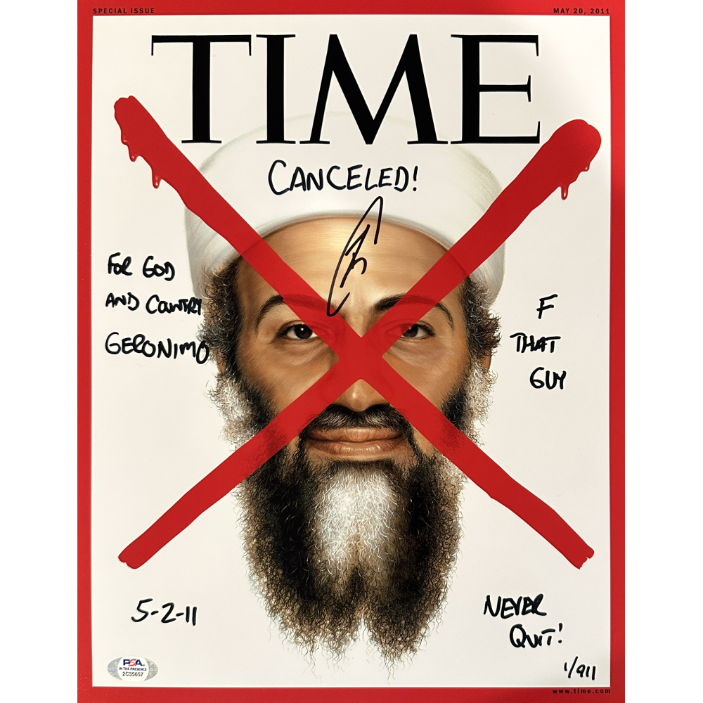 Robert O Neill Signed LE Time Magazine 11x14 Photo With 5 