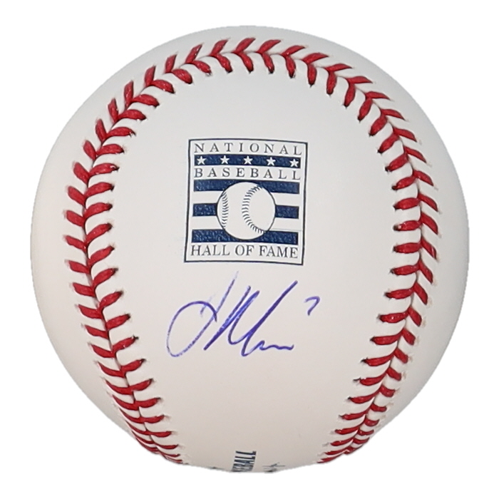 Joe Mauer Signed OML Hall of Fame Logo Baseball (JSA) at PristineAuction.com Joe Mauer Signed OML Hall of Fame Logo Baseball (JSA) at PristineAuction.com