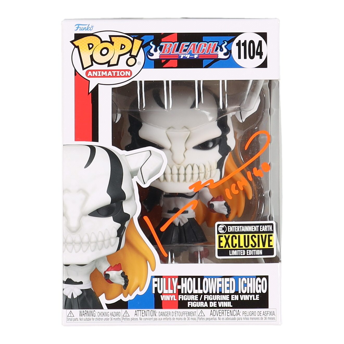 Johnny Young Bosch Signed "Bleach" #1104 Fully-Hollowfied Ichigo Funko Pop! Vinyl Figure Inscribed "Ichigo" (OC Celebrity Marketing) at PristineAuction.com Johnny Young Bosch Signed "Bleach" #1104 Fully-Hollowfied Ichigo Funko Pop! Vinyl Figure Inscribed "Ichigo" (OC Celebrity Marketing) at PristineAuction.com