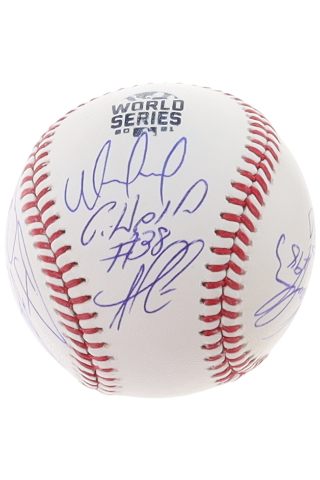 Braves 2021 World Series Baseball Team-Signed by (11) with William Contreras, Guillermo Heredia, Ozzie Albies, Jesse Chavez, Kyle Wright (JSA) at PristineAuction.com Braves 2021 World Series Baseball Team-Signed by (11) with William Contreras, Guillermo Heredia, Ozzie Albies, Jesse Chavez, Kyle Wright (JSA) at PristineAuction.com