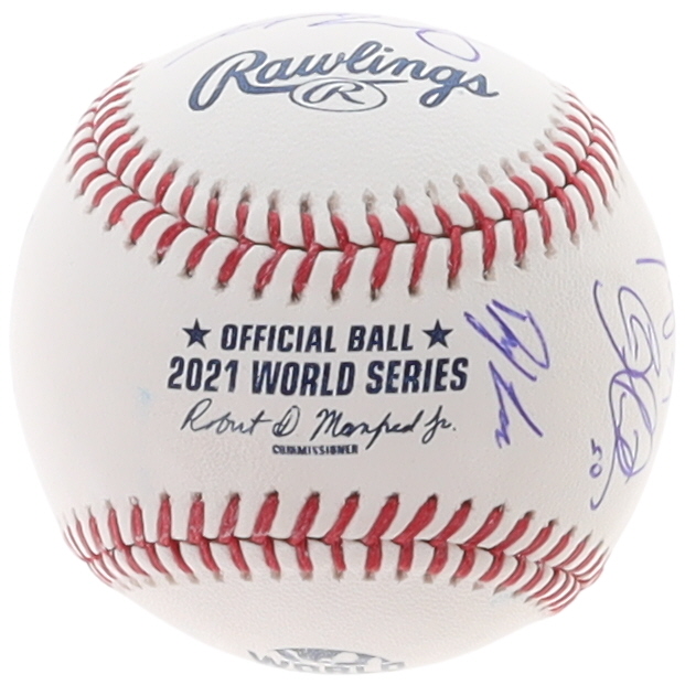 Braves 2021 World Series Baseball Team-Signed by (11) with William Contreras, Guillermo Heredia, Ozzie Albies, Jesse Chavez, Kyle Wright (JSA) at PristineAuction.com Braves 2021 World Series Baseball Team-Signed by (11) with William Contreras, Guillermo Heredia, Ozzie Albies, Jesse Chavez, Kyle Wright (JSA) at PristineAuction.com