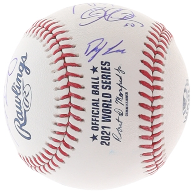 Braves 2021 World Series Baseball Team-Signed by (11) with William Contreras, Guillermo Heredia, Ozzie Albies, Jesse Chavez, Kyle Wright (JSA) at PristineAuction.com Braves 2021 World Series Baseball Team-Signed by (11) with William Contreras, Guillermo Heredia, Ozzie Albies, Jesse Chavez, Kyle Wright (JSA) at PristineAuction.com