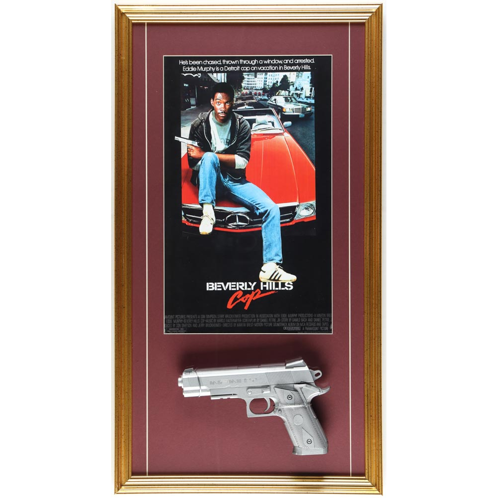 "Beverly Hills Cop" Custom Framed Movie Poster Display with Movie Prop