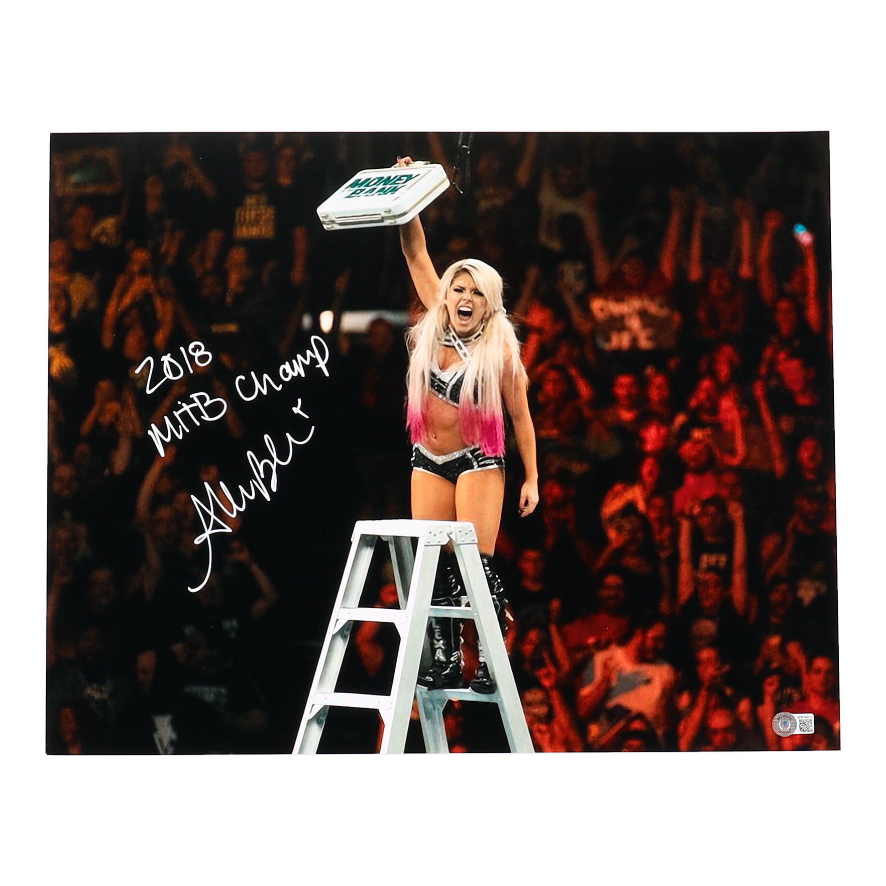 Alexa Bliss Signed WWE 16x20 Photo Inscribed "2018 MITB Champ" (Beckett) at PristineAuction.com Alexa Bliss Signed WWE 16x20 Photo Inscribed "2018 MITB Champ" (Beckett) at PristineAuction.com