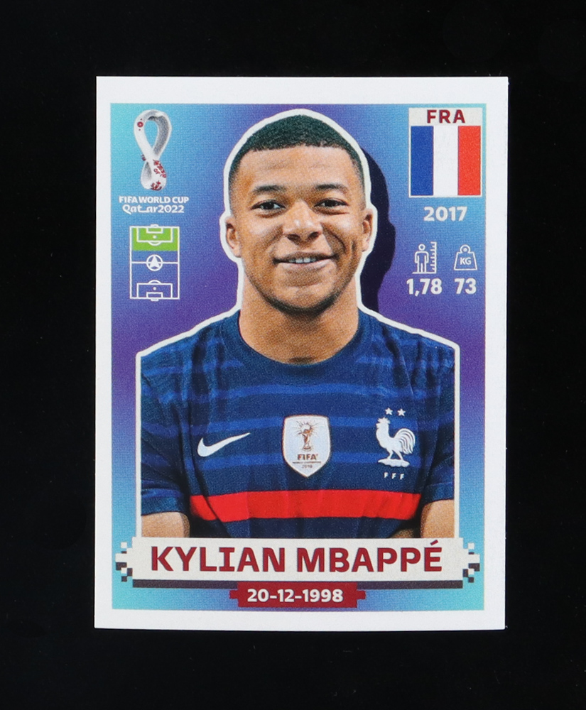 Kylian Mbappe 2022 Panini World Cup Stickers #FRA19 at PristineAuction.com Kylian Mbappe 2022 Panini World Cup Stickers #FRA19 at PristineAuction.com