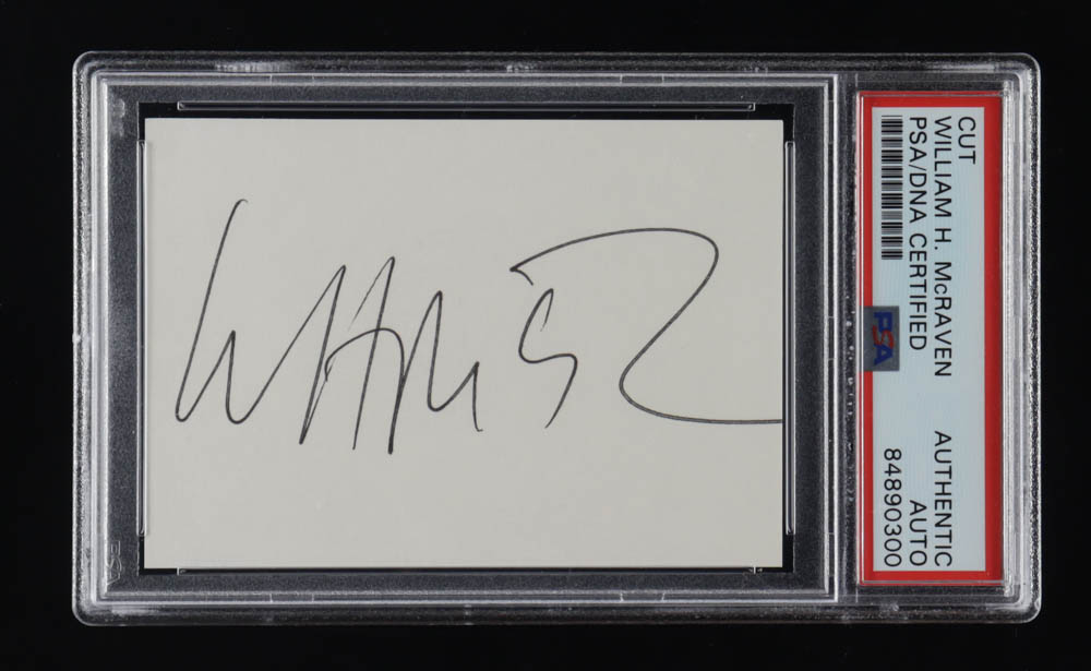 Admiral William H. McRaven Signed 2.5x3.5 Cut (PSA) at PristineAuction.com Admiral William H. McRaven Signed 2.5x3.5 Cut (PSA) at PristineAuction.com