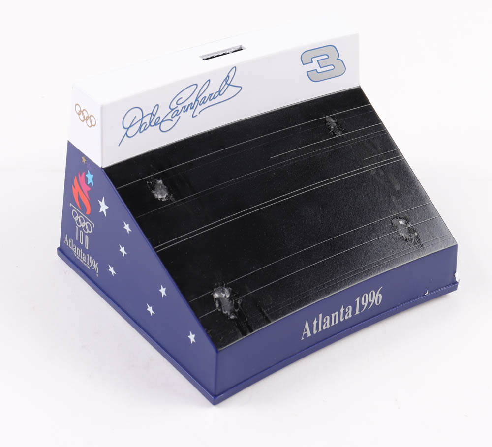 Dale Earnhardt LE #3 100th Olympics Atlanta 1996 Monte Carlo 1:24 Scale Die-Cast Car with Grandstand at PristineAuction.com Dale Earnhardt LE #3 100th Olympics Atlanta 1996 Monte Carlo 1:24 Scale Die-Cast Car with Grandstand at PristineAuction.com