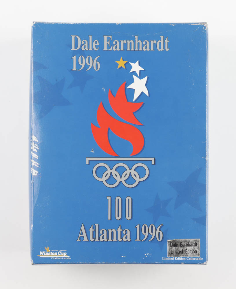 Dale Earnhardt LE #3 100th Olympics Atlanta 1996 Monte Carlo 1:24 Scale Die-Cast Car with Grandstand at PristineAuction.com Dale Earnhardt LE #3 100th Olympics Atlanta 1996 Monte Carlo 1:24 Scale Die-Cast Car with Grandstand at PristineAuction.com