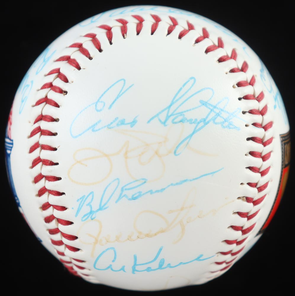 Baseball Hall of Famers Baseball Signed By (14) with Juan Marichal, Lou Brock, Brooks Robinson, Bob Feller with Display Case (PSA) at PristineAuction.com Baseball Hall of Famers Baseball Signed By (14) with Juan Marichal, Lou Brock, Brooks Robinson, Bob Feller with Display Case (PSA) at PristineAuction.com
