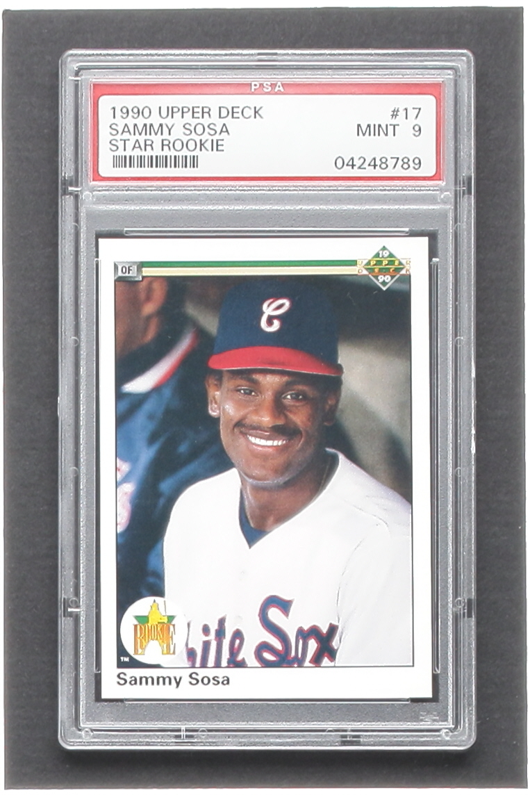 Sammy Sosa 1990 Upper Deck #17 RC (PSA 9) at PristineAuction.com Sammy Sosa 1990 Upper Deck #17 RC (PSA 9) at PristineAuction.com