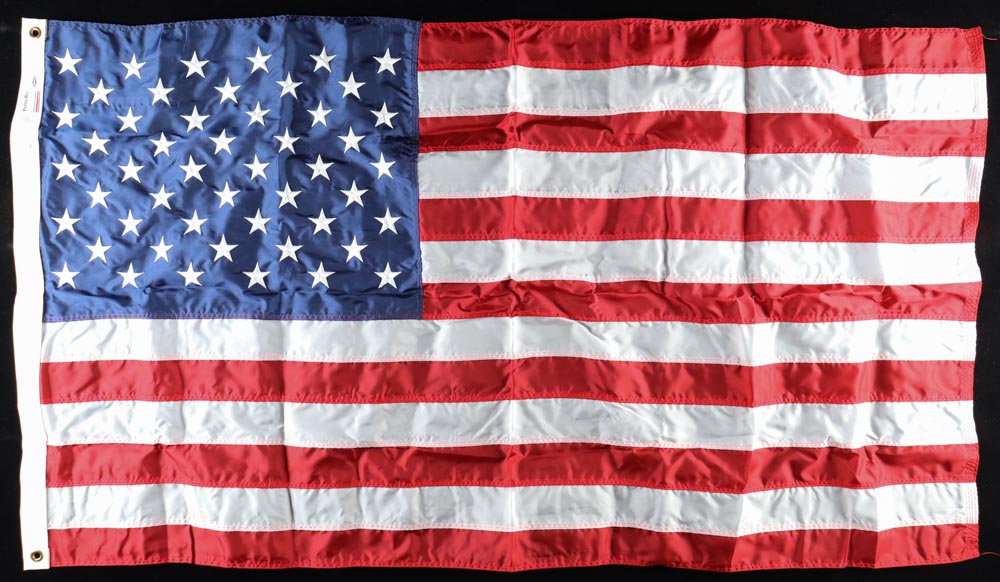 American Flag Flown Over the Capitol Commemorating President Donald Trump's Last Day in Office (Architect of the Capitol) at PristineAuction.com American Flag Flown Over the Capitol Commemorating President Donald Trump's Last Day in Office (Architect of the Capitol) at PristineAuction.com