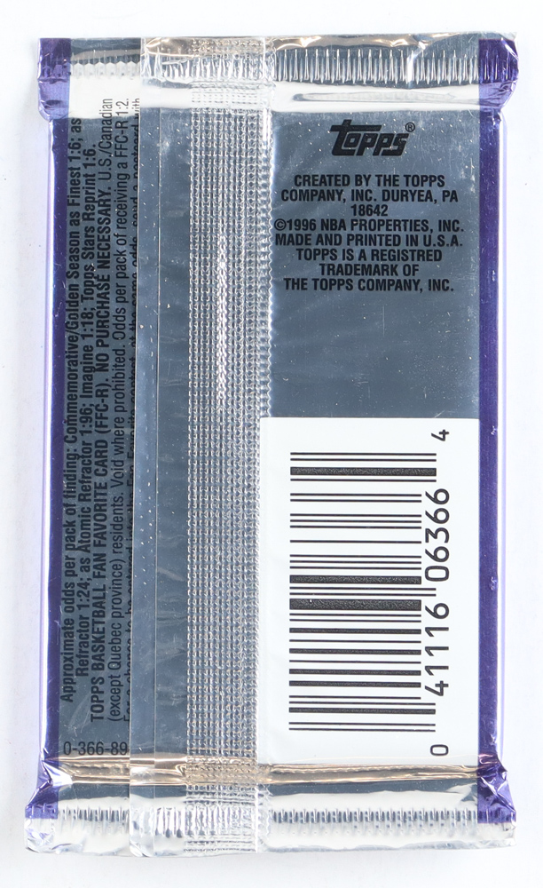 1996-97 Topps Stars Basketball Pack with (8) Cards at PristineAuction.com 1996-97 Topps Stars Basketball Pack with (8) Cards at PristineAuction.com