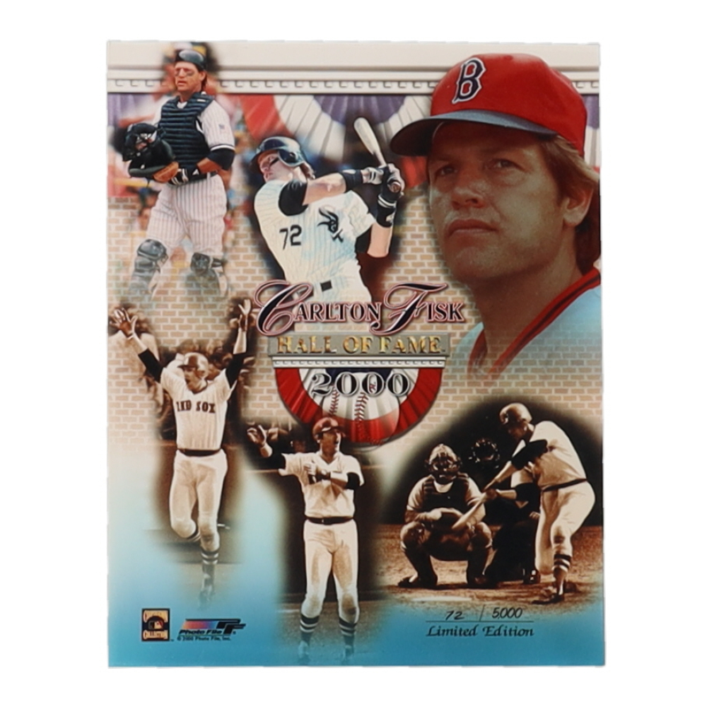 Carlton Fisk Red Sox LE 8x10 Photo Pristine Auction