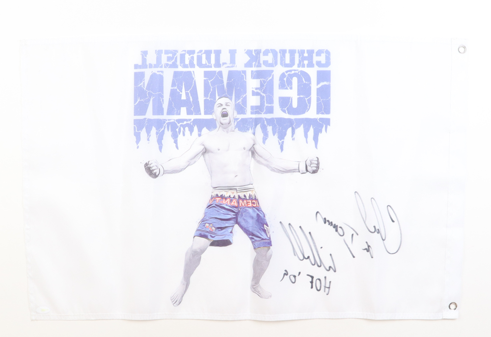 Chuck "The Iceman" Liddell Signed "Team Iceman" Cornerman Flag Inscribed "HOF '09" (PSA) at PristineAuction.com Chuck "The Iceman" Liddell Signed "Team Iceman" Cornerman Flag Inscribed "HOF '09" (PSA) at PristineAuction.com
