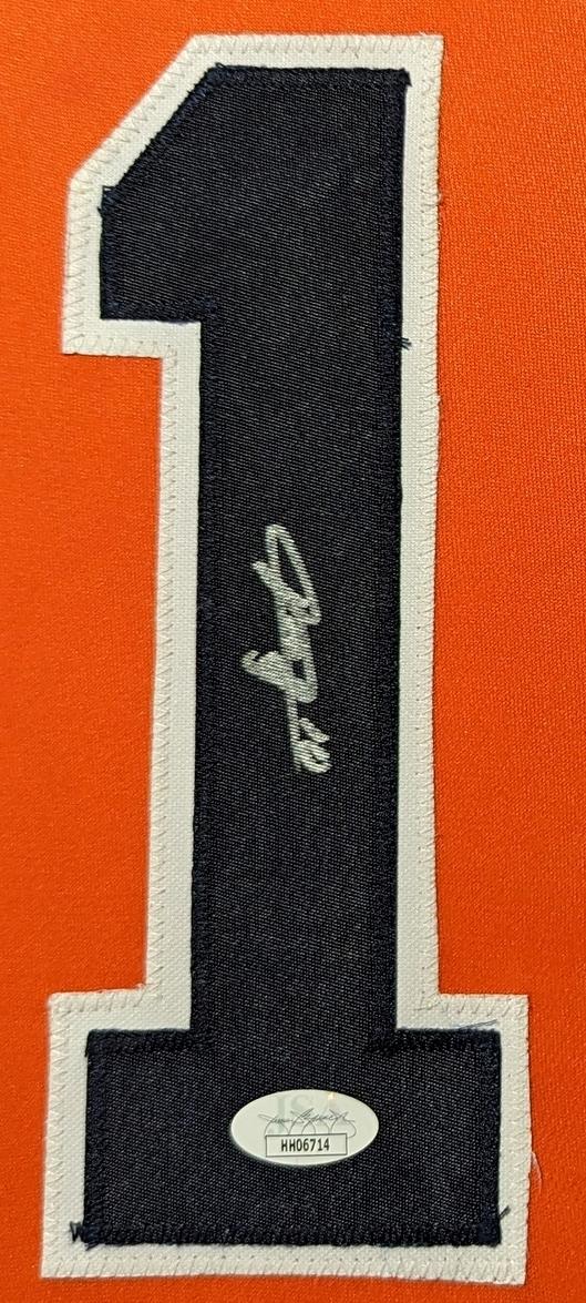 Yuli Gurriel Signed 34x42 Custom Framed Jersey Display (JSA) at PristineAuction.com Yuli Gurriel Signed 34x42 Custom Framed Jersey Display (JSA) at PristineAuction.com