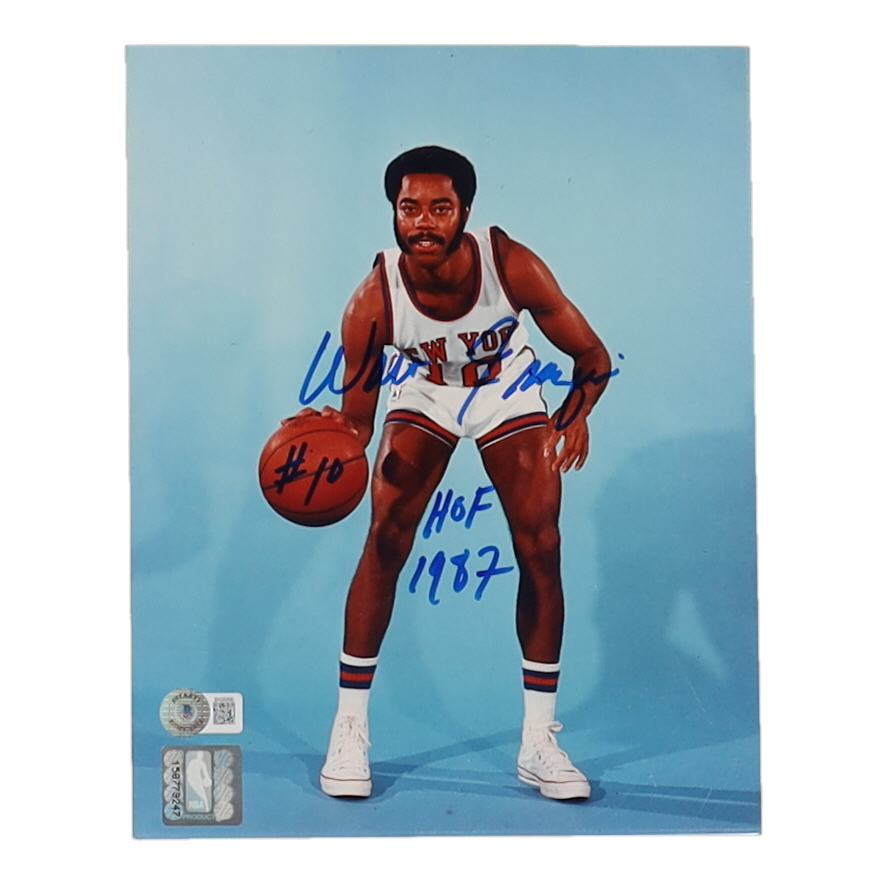 Walt Frazier Signed Knicks 8x10 Photo Inscribed "HOF 1987" (Beckett) at PristineAuction.com Walt Frazier Signed Knicks 8x10 Photo Inscribed "HOF 1987" (Beckett) at PristineAuction.com