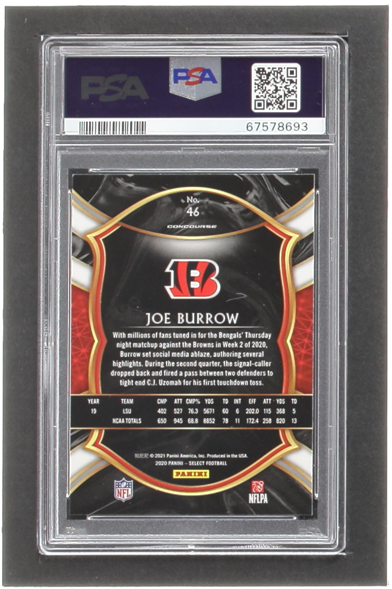 Joe Burrow 2020 Select #46 RC (PSA 10) at PristineAuction.com Joe Burrow 2020 Select #46 RC (PSA 10) at PristineAuction.com