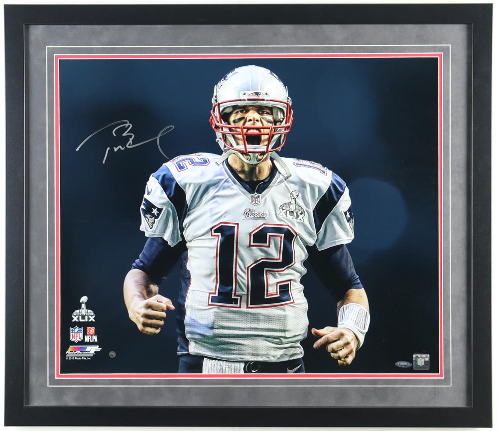 Tom Brady Signed Patriots Custom Framed Photo Display (TriStar & Steiner) at PristineAuction.com Tom Brady Signed Patriots Custom Framed Photo Display (TriStar & Steiner) at PristineAuction.com