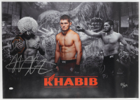 Khabib Nurmagomedov Signed LE UFC  24x36 Canvas (JSA) at PristineAuction.com